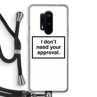 Don't need approval: OnePlus 8 Pro Transparant Hoesje met koord