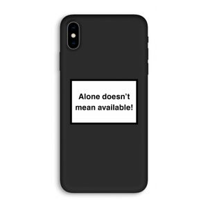 Alone: iPhone XS Max Biologisch afbreekbaar hoesje