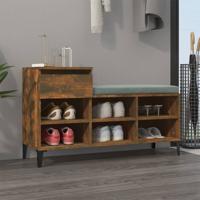 Schoenenkast 102x36x60 cm bewerkt hout gerookt eikenkleurig - thumbnail