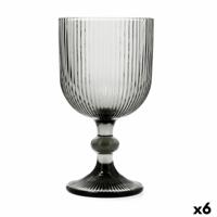 Wijnglas Bidasoa Fosil Grijs Glas 370 ml (6 Stuks)