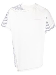 Feng Chen Wang t-shirt à empiècements contrastants - Blanc