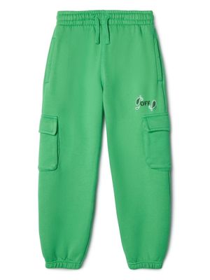 Off-White Kids pantalon de jogging à imprimé bandana - Vert