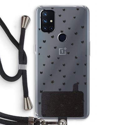 Kleine kattenkopjes: OnePlus Nord N10 5G Transparant Hoesje met koord