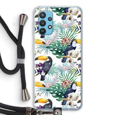 Tukans: Samsung Galaxy A32 4G Transparant Hoesje met koord
