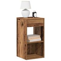 Nachtkastjes 2 st met lade 35x34x66,5 cm oud houtkleurig