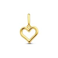14k Geelgouden Hanger in Hartvorm - Een Tijdloos Symbool van Liefde