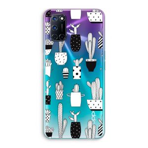 Cactusmotief: Oppo A92 Transparant Hoesje