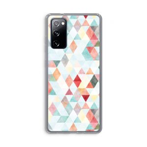 Gekleurde driehoekjes pastel: Samsung Galaxy S20 FE / S20 FE 5G Transparant Hoesje