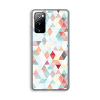 Gekleurde driehoekjes pastel: Samsung Galaxy S20 FE / S20 FE 5G Transparant Hoesje