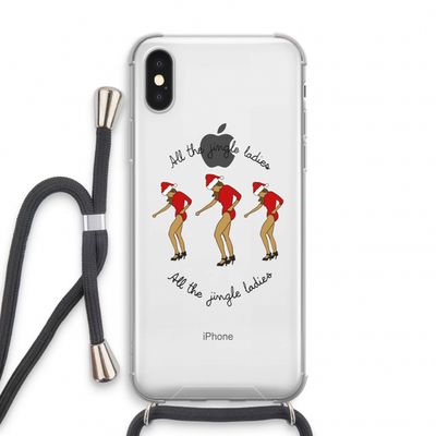 Jingle Ladies: iPhone X Transparant Hoesje met koord