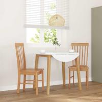 Eetkamerstoelen met kussens 2 st massief hout rubber