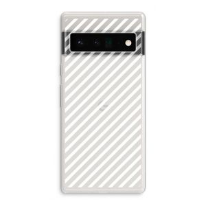 Strepen zwart-wit: Google Pixel 6 Pro Transparant Hoesje