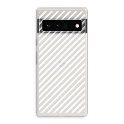 Strepen zwart-wit: Google Pixel 6 Pro Transparant Hoesje