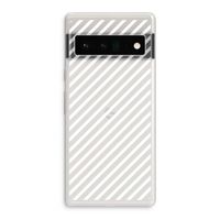 Strepen zwart-wit: Google Pixel 6 Pro Transparant Hoesje
