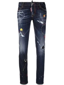 DSQUARED2 jean skinny à taille basse - Bleu