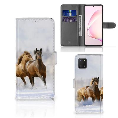 Samsung Note 10 Lite | Telefoonhoesje | Met pasjeshouder | Paarden