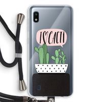 I love cacti: Samsung Galaxy A10 Transparant Hoesje met koord