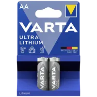Varta Ultra Lithium AA 2-pack Batterijen