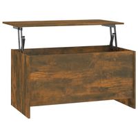 The Living Store Salontafel Lift-top - Gerookt Eiken - Bewerkt Hout - 102 x 55.5 x 52.5 cm - thumbnail