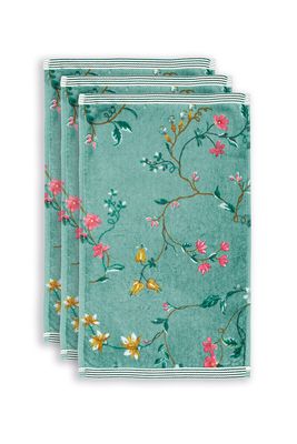 Pip Studio Gastendoek Set/3 Les Fleurs Groen 30x50 cm