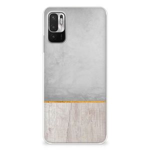 Xiaomi Redmi Note 10/10T 5G | Poco M3 Pro Bumper Hoesje Wood Concrete