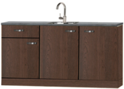 keukenblok 180cm bruin met stelpoten NEW-220
