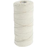 Creativ Company Macramé koord, l: 315 m, dikte 1 mm, dunne kwaliteit 12/12, licht naturel, 220 gr/ 1 bol Creativ Company Macramé koord, l: 315 m, dikte 1 mm, dunne kwaliteit 12/12, licht naturel, 220 gr/ 1 bol