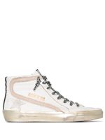 Golden Goose baskets montantes Slide - Blanc