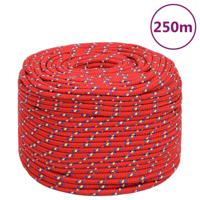 VidaXL Boottouw 6 mm 250 m polypropyleen rood