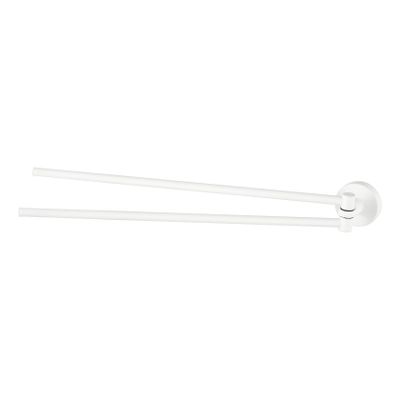 Draaibare handdoek houder Kosmos | Wandmontage | 46.1 cm | Enkel houder | Wit mat