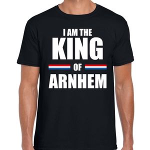 I am the King of Arnhem Koningsdag t-shirt zwart voor heren