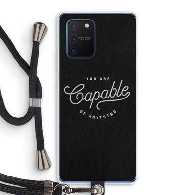 Capable: Samsung Galaxy Note 10 Lite Transparant Hoesje met koord