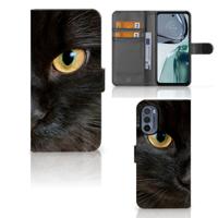 Motorola Moto G62 5G | Telefoonhoesje | Met pasjeshouder | Zwarte Kat