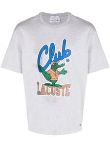 Lacoste t-shirt en coton à logo imprimé - Gris