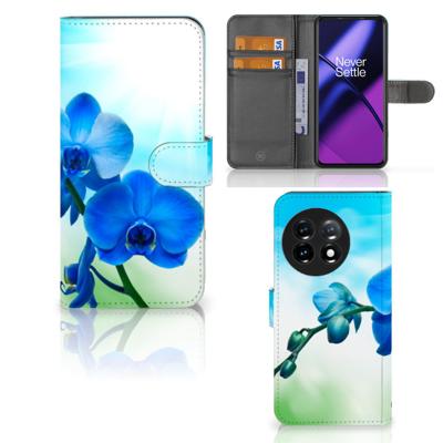 OnePlus 11 Hoesje Orchidee Blauw - Cadeau voor je Moeder
