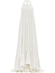 AZEEZA robe longue Sadie en soie - Blanc