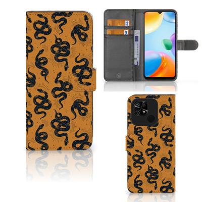 Telefoonhoesje | Met pasjeshouder | voor Xiaomi Redmi 10C Snakes
