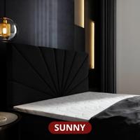 OP=OP Hoofdbord Sunny 140 x 130 Skai Zwart