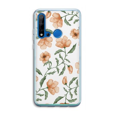 Peachy flowers: Huawei P20 Lite (2019) Transparant Hoesje