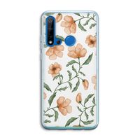 Peachy flowers: Huawei P20 Lite (2019) Transparant Hoesje
