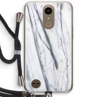 Gestreepte marmer: LG K10 (2017) Transparant Hoesje met koord