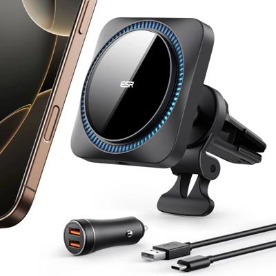 Wireless Car Charger with CryoBoost™ (HaloLock) - Wireless Charger with 36W Adapter