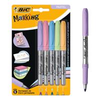 BIC intensity viltstiften permanent pastel, 5st.