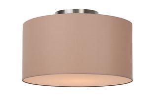 Lucide CORAL Plafonnière-Taupe-Ø35-1xE27-60W-Katoen