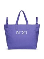 Nº21 Kids sac porté épaule en coton à logo imprimé - Violet - thumbnail