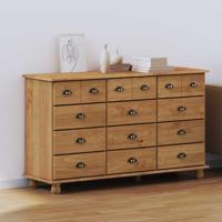 Ladekast ASKIM Bruin 79 x 40 x 133.5 cm Massief grenenhout