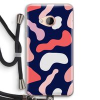 Memphis Shapes Pink: HTC U Play Transparant Hoesje met koord
