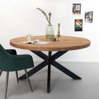 Sohome Ronde Eettafel Yannick Mango met metaal - Hout - thumbnail