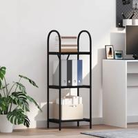 Boekenkast Zwart eiken 40 x 30 x 109 cm Bewerkt hout