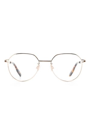 MCQ lunettes de vue à monture ronde métallisée - Or